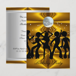 Invitation Disco Dance Anniversaire Fête de bal disco invitat
