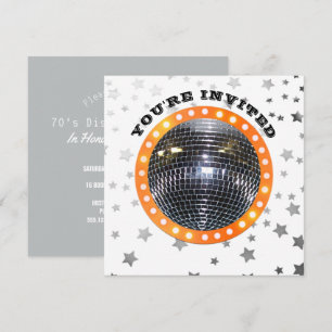 Invitation Disco de la fête d'anniversaire de danse de boule
