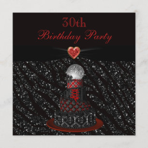 Invitation Disco Diva Cake Zebra Parties scintillant Imprimer