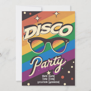 Invitation Disco Gay Party customisée