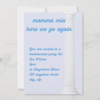 Invitation disco mamma mia bachelorette