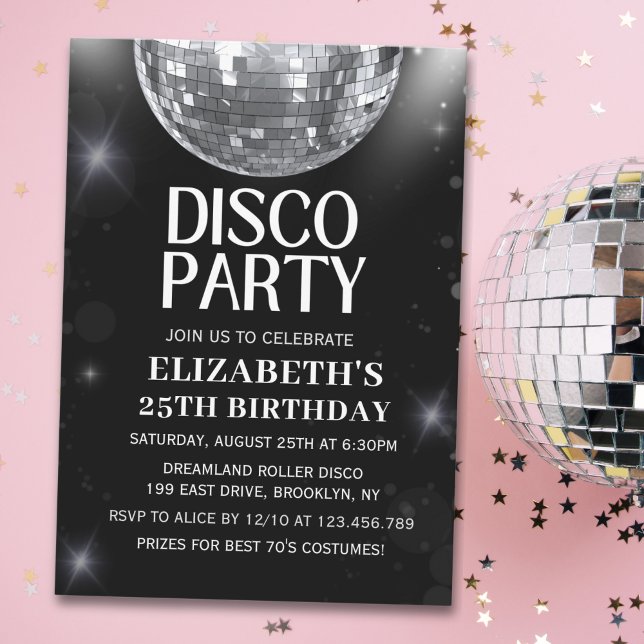 Invitation Disco Party | 70'S Adults Birthday  (Créateur téléchargé)