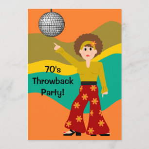 Invitation Disco Theme Party des années 1970