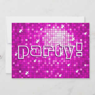 Invitation Disco Tiles Rose Pink