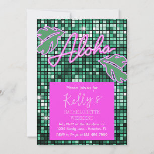 Invitation Disco Tropicale Bachelorette Weekend Neon
