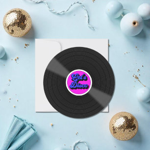 Invitation "Disco" Vinyl Record Anniversaire