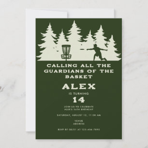 Invitation Disk Golf Guardians of the Disk Birthday Party