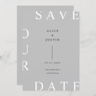Invitation disposition ultra moderne Enregistrer la date