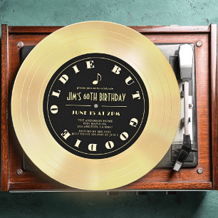 Invitation Disque d'or/Disque vinyle 60e anniversaire