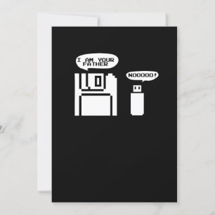 Invitation Disquette USB Je suis ton père Noooo