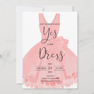 Invitation Dites Oui À L'Invitation De Robe