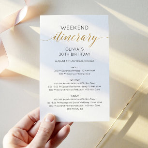 Invitation d'itinéraire d'anniversaire de week-end