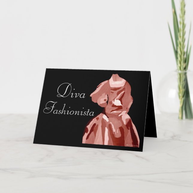 Invitation Diva Fashionista En Neutral (Devant)
