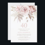 Invitation Divine Blush rose Roses 40e fête d'anniversaire<br><div class="desc">Divine Blush Rose Roses 40e anniversaire Invitation de fête Disponible en Digital Invitation Femme 40e anniversaire Invitation de fête Voir la collection correspondante dans Niche et Nest Store</div>