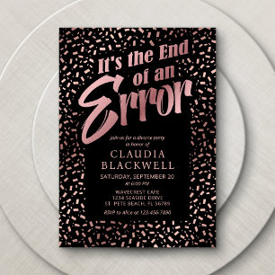 Invitation Divorce Rose Gold Confetti