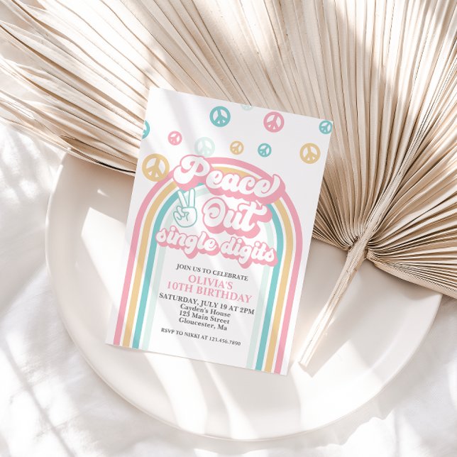 Invitation Dix ans de paix pour les simples Retro anniversair (Créateur téléchargé)