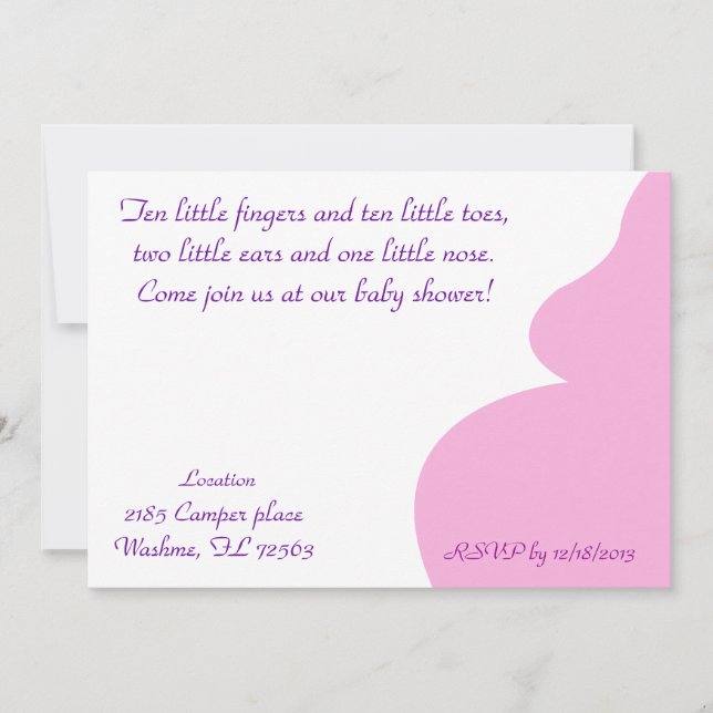 Invitation Dix petits doigts dix petits orteils (Devant)