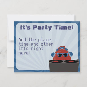 Invitation DJ Party Hip hop Bouncy Ball