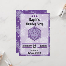 DnD Anniversaire Fête DnD D20 Dice