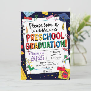 Invitation do-it-yourself Carnet Papier Clip Pac de graduatio