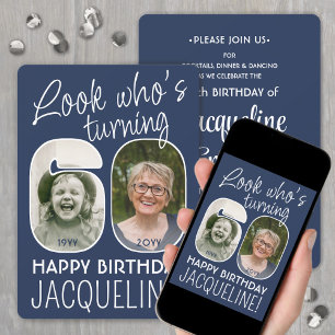 Invitation do-it-yourself couleurs ・ Regardez qui est 60 Anni