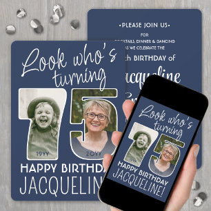Invitation do-it-yourself couleurs ・ Regardez qui est 75 Anni