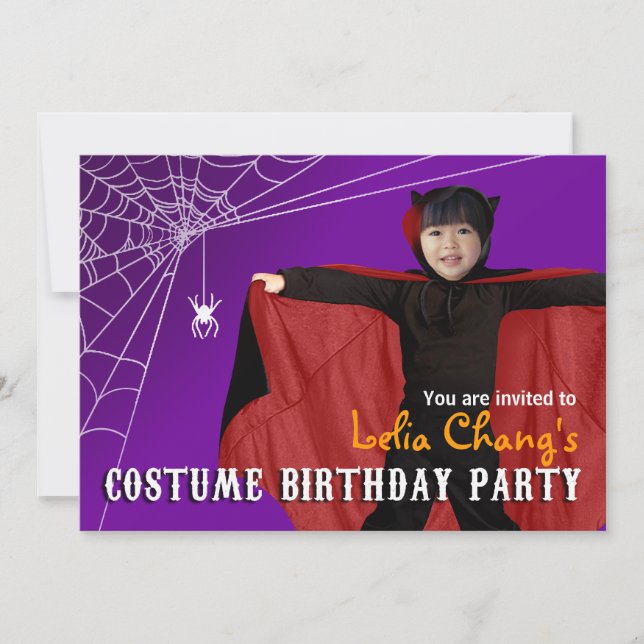 Invitation DO-IT-YOURSELF Enfants Halloween Costume photo fêt (Devant)