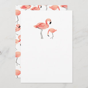 Invitation do-it-yourself Flamant rose vide