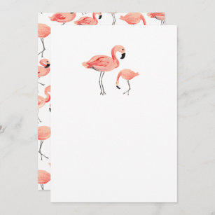 Invitation do-it-yourself Flamant rose vide