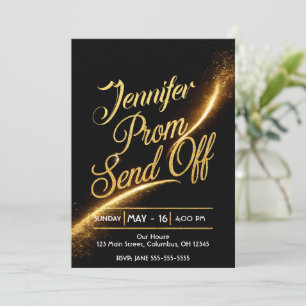 Invitation do-it-yourself PROM ENVOI SOMMÉ Poussière dorée br