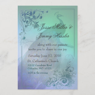 Invitation DO-IT-YOURSELF Thème Peacock