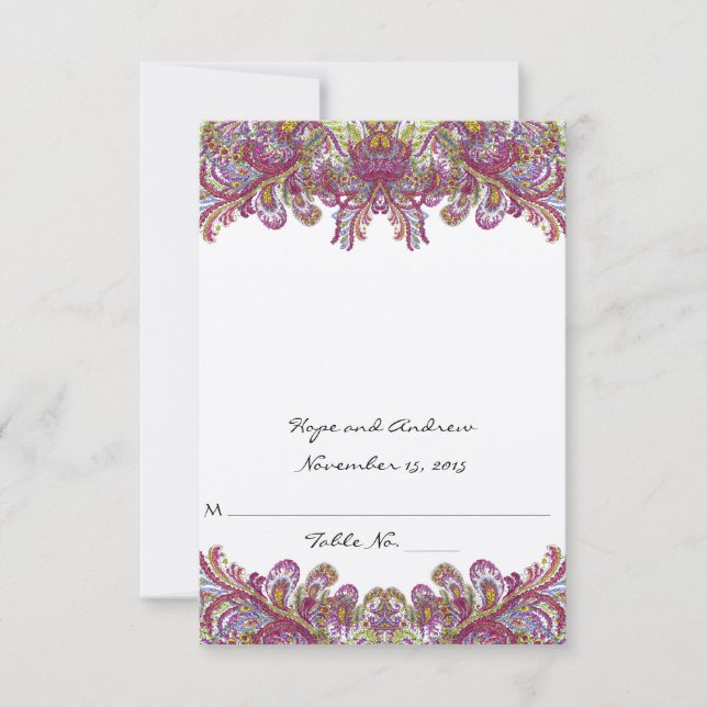 Invitation do-it-yourself vous cochez et pliez les Mariages d (Devant)