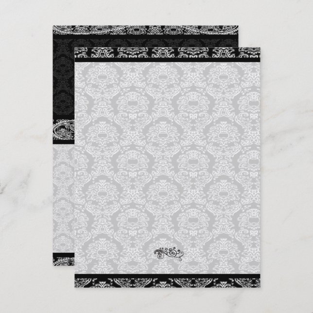 Invitation do-it-yourself vous cochez et pliez les Mariages d (Devant / Derrière)