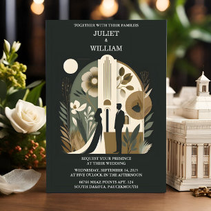 Invitation Do Retro les années 70 80s Fast Bold Boho Courthou