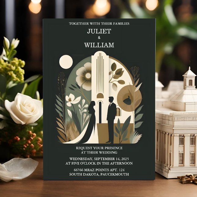 Invitation Do Retro les années 70 80s Fast Bold Boho Courthou (Créateur téléchargé)