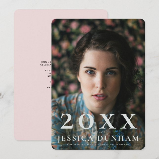 Invitation d'obtention du diplôme de l'année audac (Devant / Derrière)