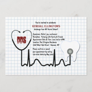 Invitation d'obtention du diplôme de stéthoscope