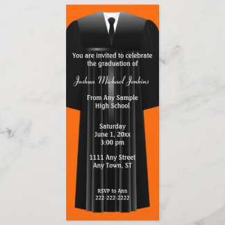 Invitation d'obtention du diplôme d'orange et