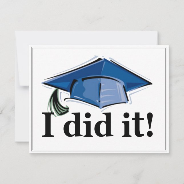 Invitation d'obtention du diplôme je l'ai faite ! (Devant)