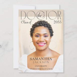 Invitation Docteur Chic Photo Magazine Doctorale