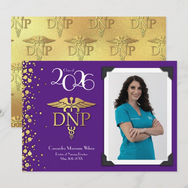 Invitation Docteur en pratique infirmière (Devant / Derrière)