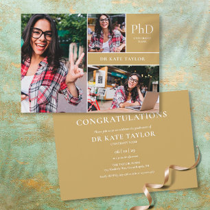 Invitation Doctorat en or 3e licence photo