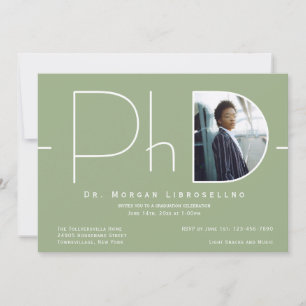 Invitation Doctorat photo moderne