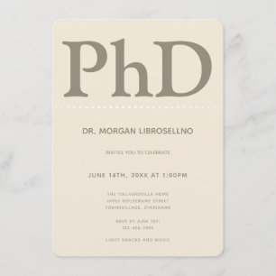 Invitation Doctorat Tan Khaki
