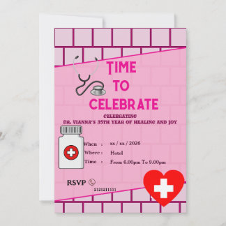 Invitation Doctor's stylish birthday