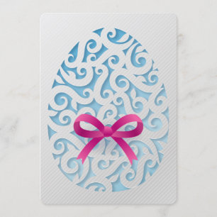 Invitation d'oeufs de Pâques sculptés