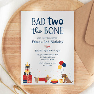 Invitation Dog Bad Two The Bone 2e fête d'anniversaire