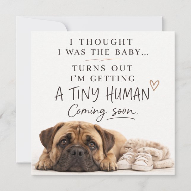 Invitation Dog Pregnancy Announcement Card (Devant)
