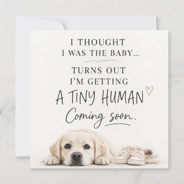 Invitation Dog Pregnancy Announcement Card (Devant)