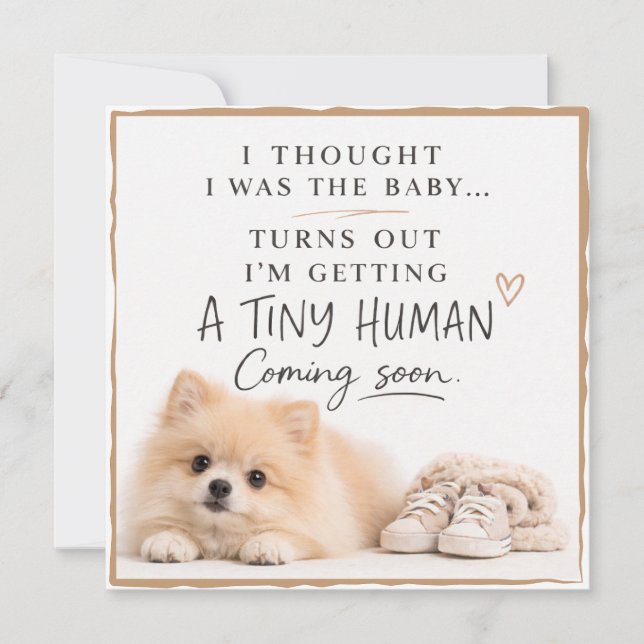 Invitation Dog Pregnancy Announcement Card (Devant)